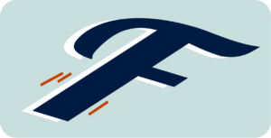 illustrated letter "F" standing for 'late career flyer'